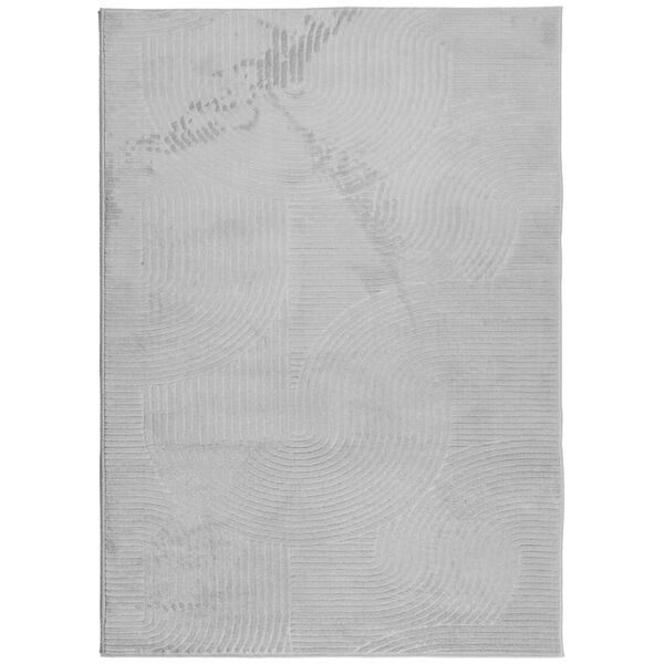 vidaXL Covor IZA aspect scandinav, cu fire scurte, gri, 240x340 cm