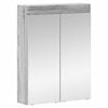 vidaXL Dulap cu oglindă pentru baie TULUM Gri Sonoma 60 x 16,5 x 78 cm