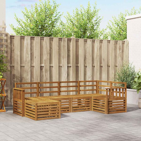 vidaXL Seturi de canapele 6 pcs natural Lemn Solid de Acacia