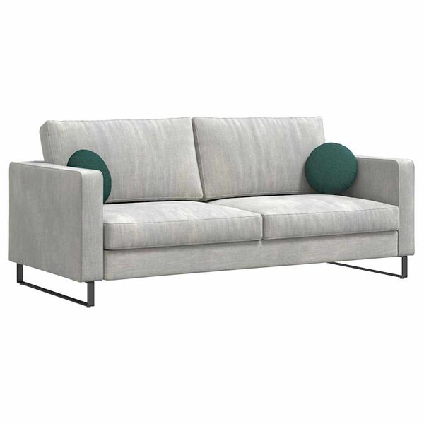 vidaXL Perne de Șezut 2 pcs Verde închis Ø30 x 13 cm țesătură