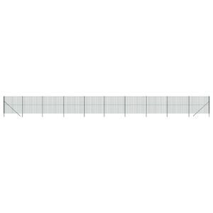 vidaXL Gard plasă de s&acirc;rmă, verde, 1,4x25 m, oțel galvanizat