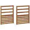 vidaXL Cotiere 2 pcs Maro 59 x 4 x 73 cm Lemn compozit