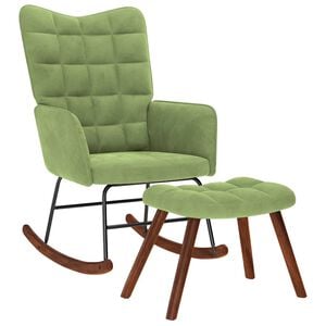 vidaXL Scaun balansoar cu scaun catifea verde deschis