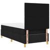 vidaXL Pat cu arcuri cu saltea cu headboard Negru 90 x 200 cm țesătură