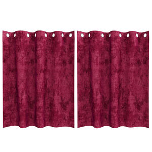 vidaXL Cortine din catifea 2 pcs Roșu Vin 140 x 140 cm Catifea
