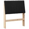 vidaXL Tăblie tapițată Negru 75 cm Lemn de pin masiv