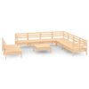 vidaXL Set mobilier de grădină, 10 piese, lemn masiv de pin