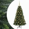 vidaXL Brad de Crăciun artificial cu globuri 120 cm 150 LED-uri