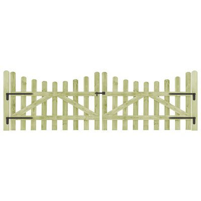 vidaXL Porți de grădină, 2 buc., 150 x 100 cm, lemn de pin tratat