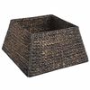 vidaXL Guler pentru Pomul de Crăciun Pătrat Negru 50 x 50 x 25 cm