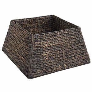 vidaXL Guler pentru Pomul de Crăciun Pătrat Negru 50 x 50 x 25 cm