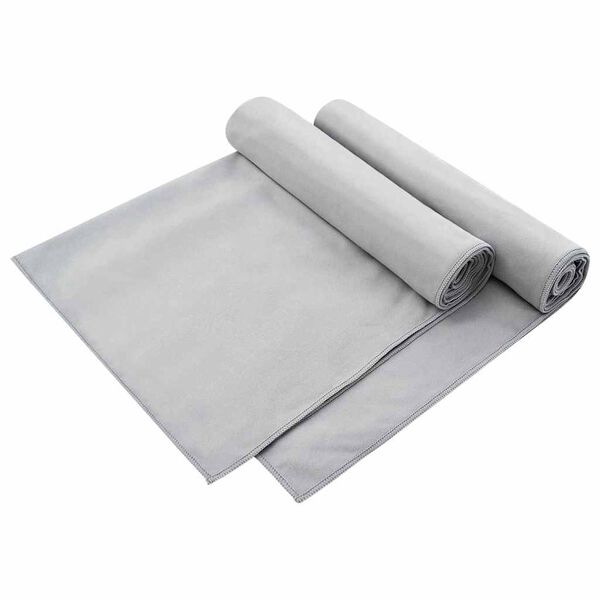 vidaXL Prosoape pentru scaune de exterior 2 pcs Gri 130 x 60 cm
