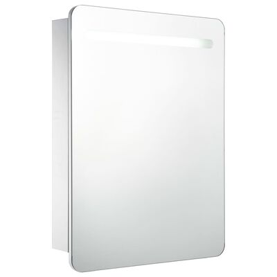 vidaXL Dulap de baie cu oglindă și LED-uri, 60 x 11 x 80 cm