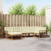 vidaXL Set de canapele de exterior cu pernă 6 pcs Natural și Crem