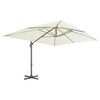 vidaXL Umbrelă de grădină &icirc;n consolă cu st&acirc;lp din aluminiu 400x300 cm, culoare nisip