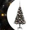 vidaXL Brad de Crăciun Negru 120 cm PVC
