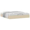 vidaXL Cadru de pat otoman fără saltea cremă 180x200 cm țesătură