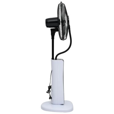 vidaXL Ventilator cu ceață, piedestal și telecomandă negru/alb