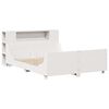 vidaXL Cadru de pat fără saltea, alb, 120x190 cm, lemn masiv pin