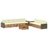 vidaXL Set de canapele de exterior 8 pcs Natural și Crem