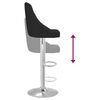 vidaXL Scaune de bar, 2 buc., negru, material textil