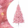 vidaXL Pom de Crăciun artificial pre-iluminat Roz 180 cm PVC