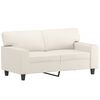 vidaXL Set de canapele cu perne, 3 piese, crem, piele ecologică