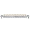 vidaXL Cadru de pat, gri beton, 120x190 cm, lemn prelucrat