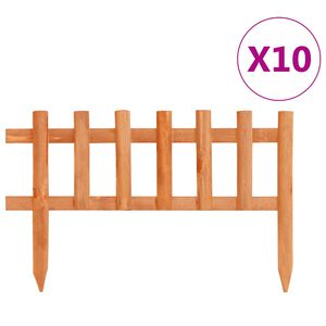 vidaXL Borduri de gazon,10 buc., 4,4 m, lemn de brad