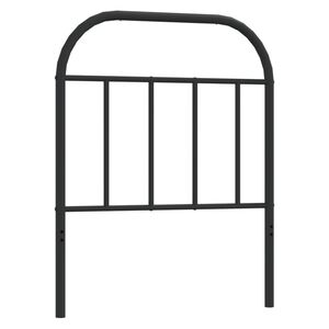 vidaXL Tăblie de pat de schimb metalică, negru, 75 cm