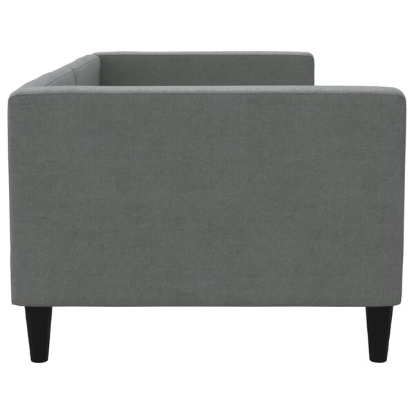 vidaXL Cadru de pat, gri &icirc;nchis, 80x200 cm, textil