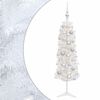 vidaXL Brad de Crăciun artificial &icirc;ngust cu globuri 150 cm 150 LED-uri