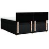 vidaXL Pat box spring cu saltea, negru, 180x200 cm, catifea
