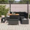 vidaXL Set de canapele pentru grădină 8 pcs Negru Rattan poli