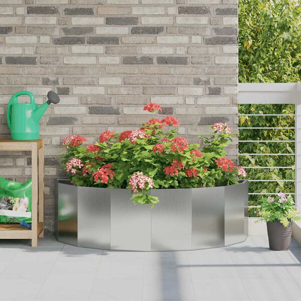 vidaXL Jardinieră Argintiu 120 x 60 x 35 cm Oțel Galvanizat