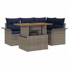 vidaXL Set de canapele pentru grădină 5 pcs Gri Rattan poli