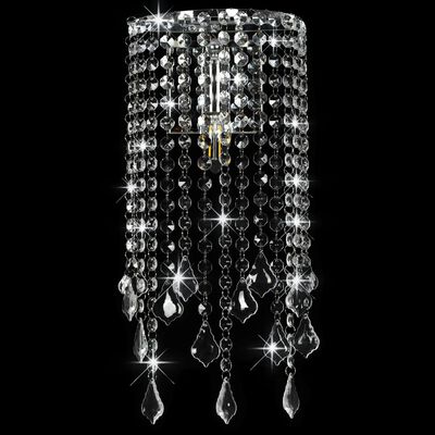 vidaXL Lampă perete mărgele cristal argintiu dreptunghiular becuri E14