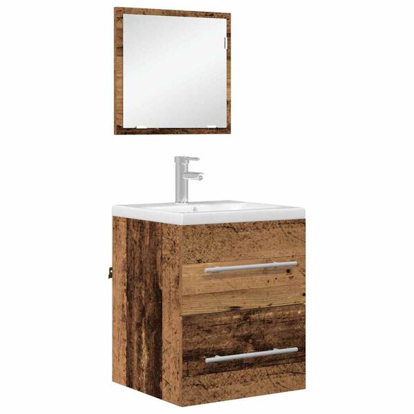vidaXL Set de mobilier pentru baie cu sertar Maro 41 x 38,5 x 48 cm