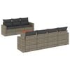 vidaXL Set canapele de grădină cu perne, 8 piese, gri, poliratan