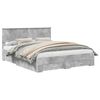 vidaXL Cadru de pat cu sertar Gri Beton 160 x 200 cm Lemn prelucrat