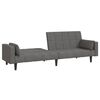 vidaXL Canapea extensibilă cu 2 locuri, 2 perne, gri deschis, textil