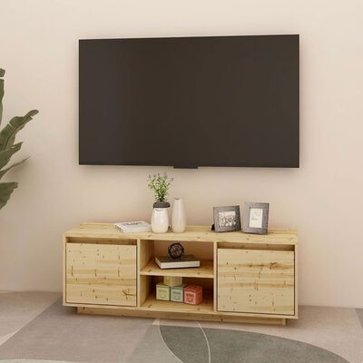 vidaXL Comodă TV, 110x30x40 cm, lemn masiv de brad