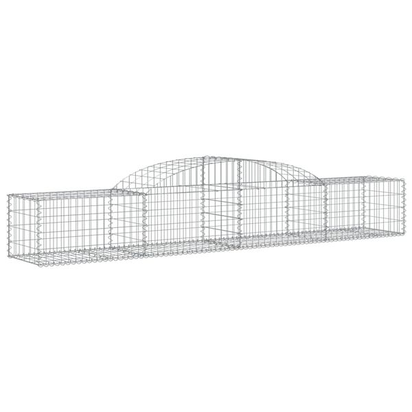 vidaXL Coșuri gabion arcuite, 3 buc., 300x50x40/60 cm, fier galvanizat