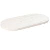 vidaXL Blat de masă, alb, 60x30x2,5 cm, lemn masiv de pin, oval