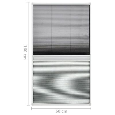 vidaXL Plasă insecte pentru ferestre, 60 x 160 cm, aluminiu, cu umbrar