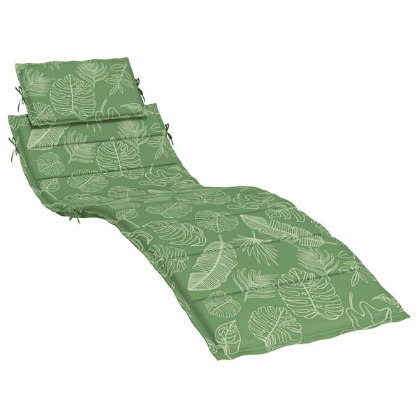 vidaXL Pernă de șezlong, model frunze, textil Oxford