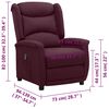 vidaXL Fotoliu rabatabil electric, violet, material textil