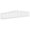 vidaXL Coșuri gabion arcuite 20 buc, 400x50x60/80 cm, fier galvanizat