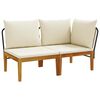 vidaXL 2 buc. Set de lounge pentru grădină cu perne natural