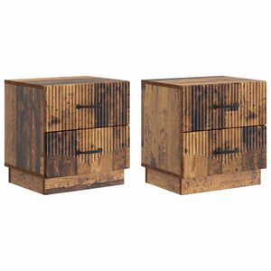 vidaXL Dulap de noapte cu sertar 2 pcs Lemn vechi 43 x 34,5 x 44,5 cm